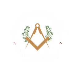 Logo da Ordem Maçônica Mista Internacional Le Droit Humain: esquadro e compasso com ramos de acácia.