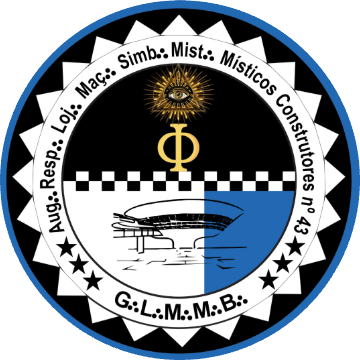 Selo da Augusta e Respeitável Loja Maçônica Simbólica Mista Místicos Construtores nº 43, G∴L∴M∴M∴B∴